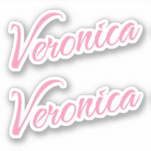 Veronica name x2 aufkleber