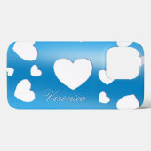 Veronica - Niedlich Hearts - romantisch blaues iPh Case-Mate iPhone Hülle (Rückseite (Horizontal))