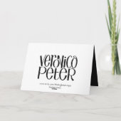Veronica & Peter white Card Karte (Rückseite)