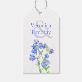 Veronica Speedwell Aquarell Blume Blue Art Geschenkanhänger