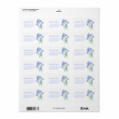 Veronica Speedwell Blume Hochzeitstitel Adressaufkleber (Vorne)