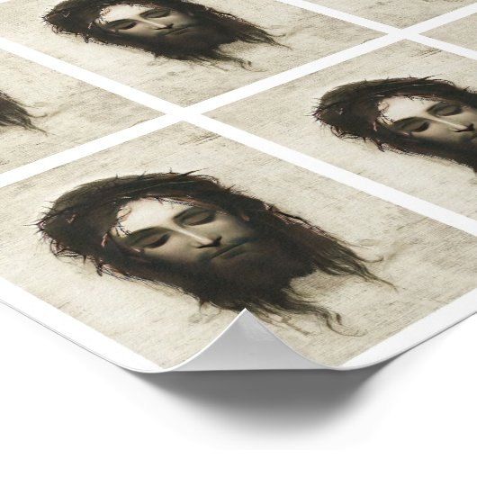 Veronica Veil Shroud Jesus Face Crown Thorns Multi Poster (Ecke)