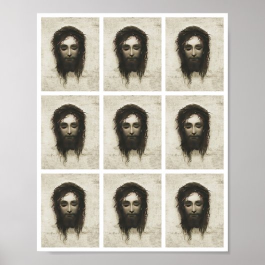 Veronica Veil Shroud Jesus Face Crown Thorns Multi Poster (Vorne)