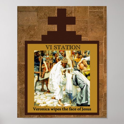 Veronica wischt das Gesicht von Jesus Station 6 Po Poster (Vorne)