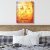 VERONICAS SCHEIBE DAS GESICHERTE GESICHT JESUS. LEINWANDDRUCK (Insitu (Schlafzimmer))