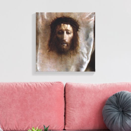 VERONICA'S VEIL, DAS HEILIGE GESICHT VON JESUS. LEINWANDDRUCK (Insitu (Wohnzimmer))
