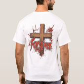 Verordnetes blutgetränktes Cross-T-Shirt T-Shirt (Rückseite)