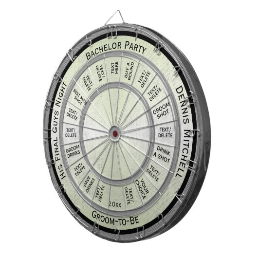 Verordnung über benutzerdefiniertes Textbachelor Dartscheibe (Vorderseite rechts)