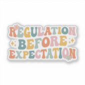 Verordnung vor Erwartung Aufkleber (Vorderseite)