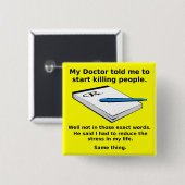 Verordnung, zum des lustigen Knopf-Abzeichens zu Button (Vorne & Hinten)