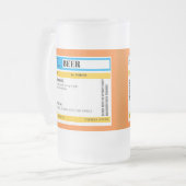 Verordnungs-Bier-Tasse Mattglas Bierglas (Vorderseite Links)
