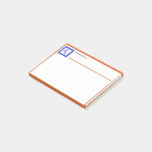 Verordnungs-Imitat RX Post-it Klebezettel (angewinkelt)