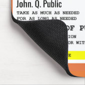 Verordnungs-Kaffee-personalisierter Name Mousepad (Ecke)