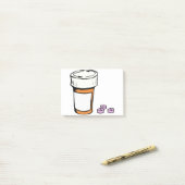 Verordnungs-Tablettenfläschchen Post-it Klebezettel (Auf Schreibtisch)