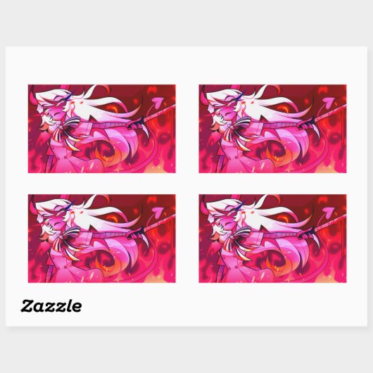 Verosika Halloween Slasher | Helluva Boss |  Rechteckiger Aufkleber (Blatt)