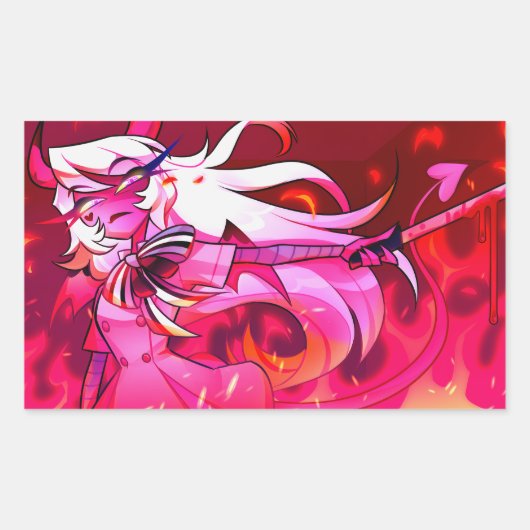 Verosika Halloween Slasher | Helluva Boss |  Rechteckiger Aufkleber (Vorderseite)