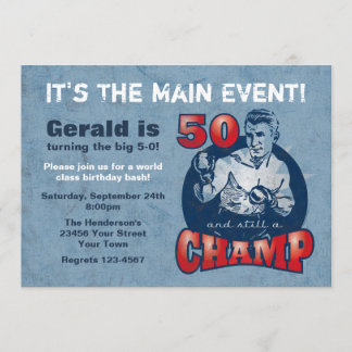 Verpacken-Champions-50. Geburtstags-Party Einladung