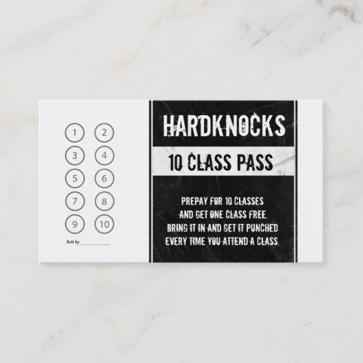 Verpacken-Turnhallen-Visitenkarteloyalitätskarte Treuekarte (Vorderseite)