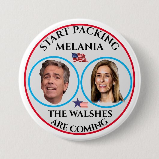 Verpacken von Melania beginnen Button (Vorderseite)