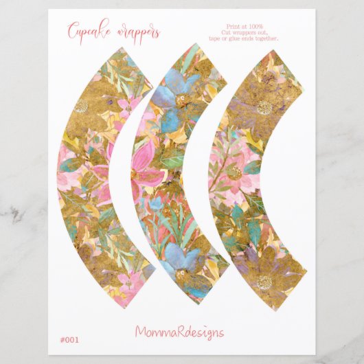 Verpacker für Cupcake, Floral cupcake (Vorderseite)