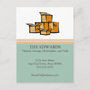 Verpackt herauf bewegliche Mitteilung Ankündigungspostkarte