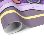 verpackt in Party Dragons Geschenkpapier (Rolleneckpunkt)