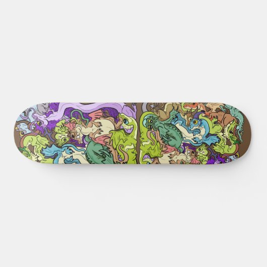verpackt in Party Dragons Skateboard (Horizontal)