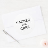 Verpackt mit einem klassischen Rundaufkleber Runder Aufkleber (Umschlag)