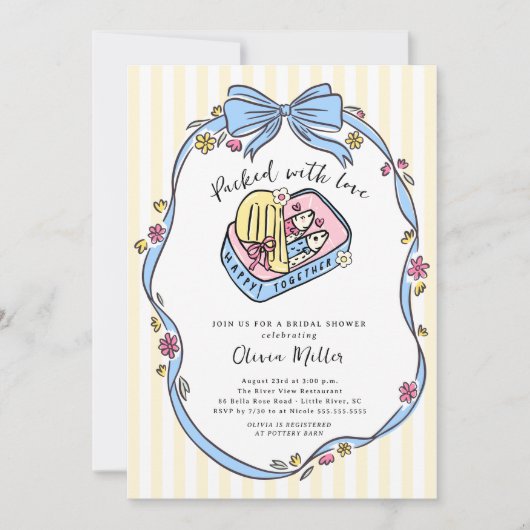 verpackt mit Liebe Brautparty Einladung (Vorderseite)