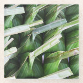 verpackte Bananenleaf-Packungen Glasuntersetzer (Vorderseite)
