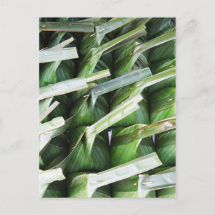 verpackte Bananenleaf-Packungen Postkarte