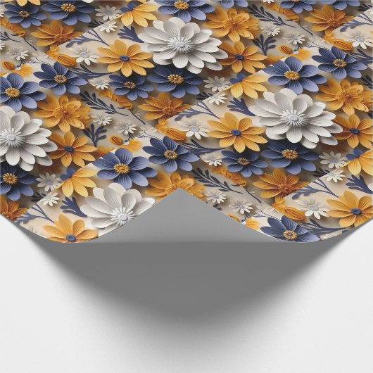 verpacktes Geschenk mit Liebe Geschenkpapier (Ecke)