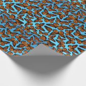 verpacktes Geschenk mit Liebe Geschenkpapier (Ecke)