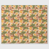 verpacktes Geschenk mit Liebe Geschenkpapier (Flach)