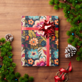 verpacktes Geschenk mit Liebe Geschenkpapier