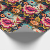 verpacktes Geschenk mit Liebe Geschenkpapier (Ecke)