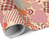 verpacktes Geschenk mit Liebe Geschenkpapier (Rolleneckpunkt)