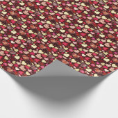 verpacktes Geschenk mit Liebe Geschenkpapier (Ecke)