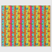 verpacktes Geschenk mit Liebe Geschenkpapier (Flach)