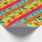 verpacktes Geschenk mit Liebe Geschenkpapier (Ecke)