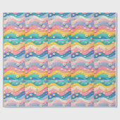 verpacktes Geschenk mit Liebe Geschenkpapier (Flach)