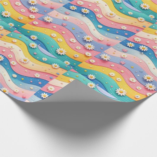 verpacktes Geschenk mit Liebe Geschenkpapier (Ecke)