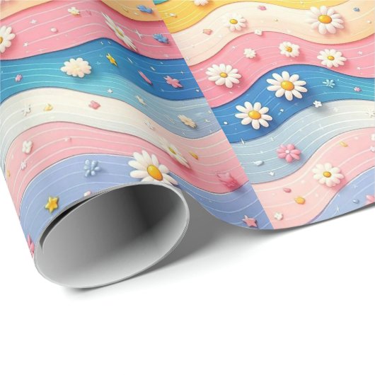 verpacktes Geschenk mit Liebe Geschenkpapier (Rolleneckpunkt)