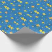 verpacktes Geschenk mit Liebe Geschenkpapier (Ecke)