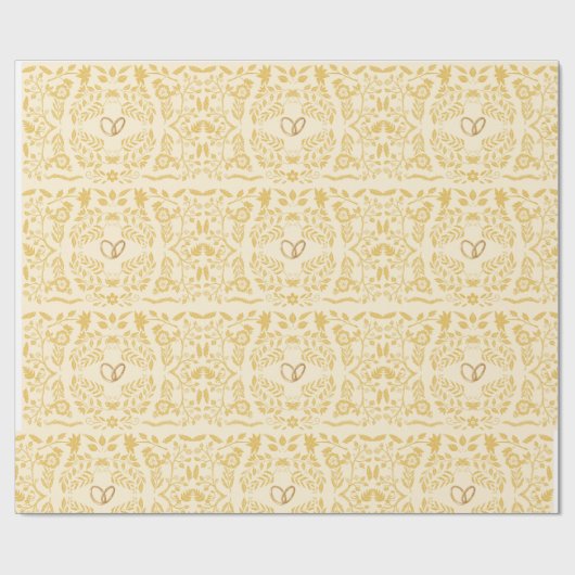 verpacktes Geschenk mit Liebe Geschenkpapier (Flach)