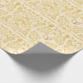 verpacktes Geschenk mit Liebe Geschenkpapier (Ecke)