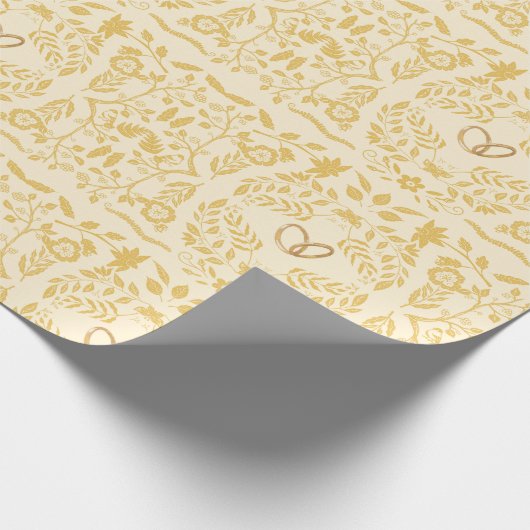 verpacktes Geschenk mit Liebe Geschenkpapier (Ecke)