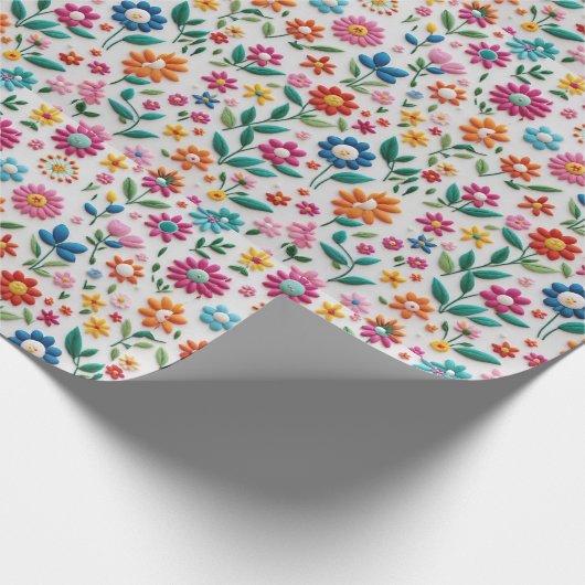 verpacktes Geschenk mit Liebe Geschenkpapier (Ecke)