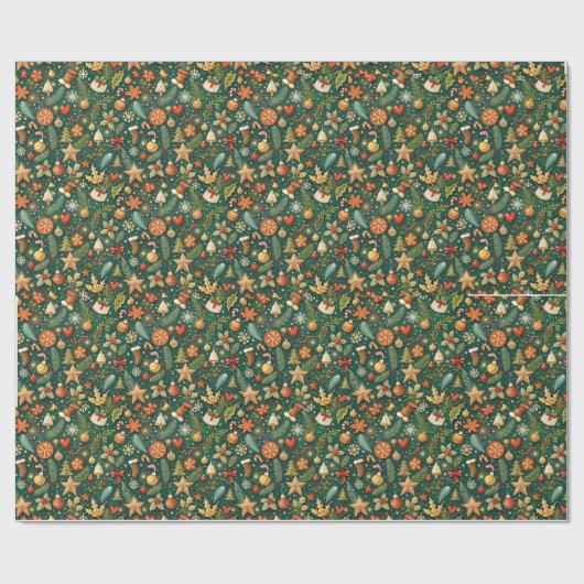 verpacktes Geschenk mit Liebe Geschenkpapier (Flach)