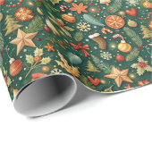 verpacktes Geschenk mit Liebe Geschenkpapier (Rolleneckpunkt)